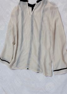 Zara Elegant Sheer Blouse