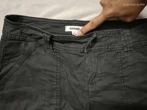 Low Waist Black Trendy Baggy Cargos