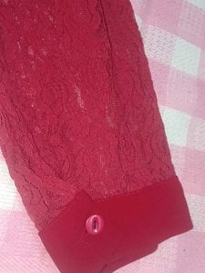 Red Button-Down Shirt