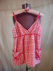Red Gingham Cami Top