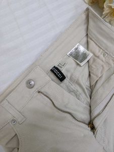 Beige Wide Leg Jeans
