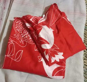 Red &amp; White Botanical Print Suit Se