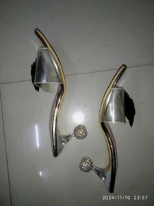 Transparent Strap With Beautiful Flower Heels