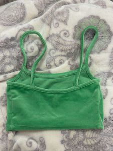 Green Crop Top