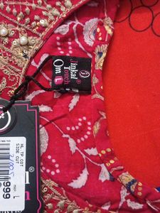 Red Embroidered Kurta