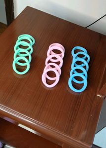 Multicolored Hair Rubber Bands - 30 Pcs