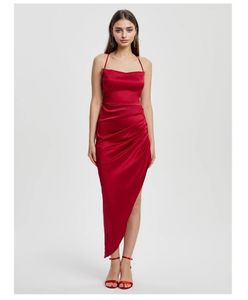 Rust Split Slip Dress