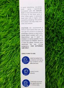 Dermdoc  2% Salicylic Acid Body Acne Treatment