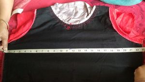 Stylish Red &amp; Grey Ethnic Dress