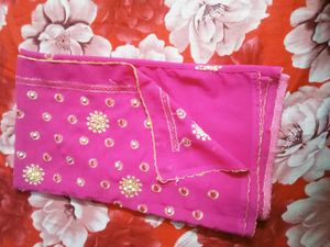 Colourful Pink Saree 🤩