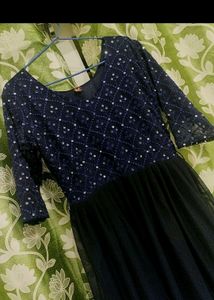 Elegant Blue Ombre Maxi Dress