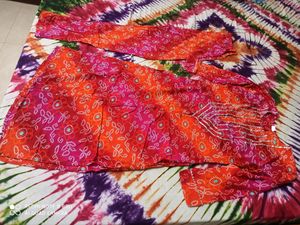 Rajasthani Printed Kurta With Pant Set In L Size