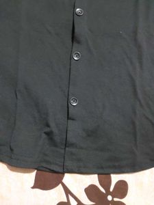Black Half Shirt For Man