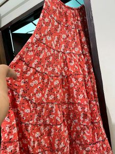 Floral Print Maxi Skirt