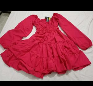 Pink Tiered Mini Dress