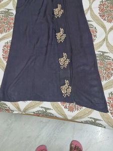 Elegant Navy Embroidered Kurti