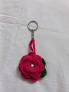 Crochet Flower Keychain