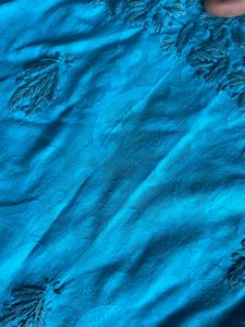Blue chikankari short kurta