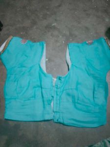 Teal Embellished Saree with Blouse