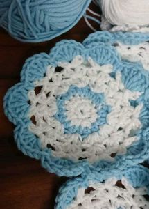 Set of 5 Crochet Coasters