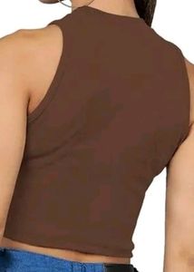 Round Neck Women Rib Top
