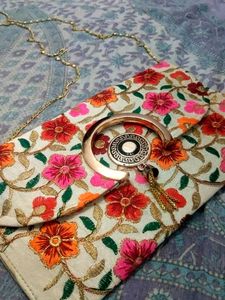 Embroidery Design Fancy Traditional Clutch