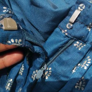 Elegant Blue Ethnic Skirt
