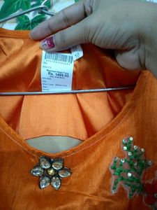 5 Dress Combo 2Set Staight Gown Orange Golden