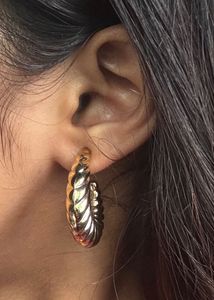 Flat croissant earrings (gold finish)