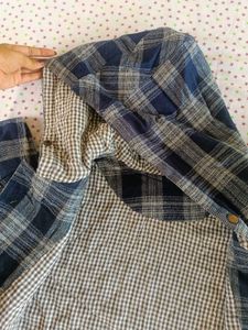 Plaid Duffle Coat with Hood