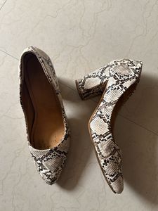Snakeskin Pointed Toe Flats