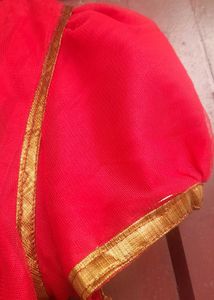 Red Net Anarkali Kurthi
