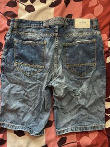 Distressed Denim Shorts