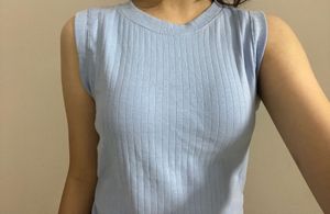 Blue Ribbed H&amp;M Tank Top