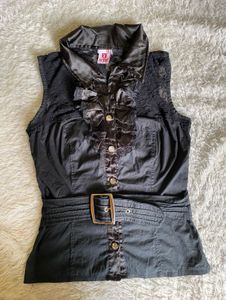 Y2K Xceso Black Sleeveless Top