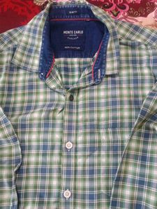 Monte Carlo Green Plaid Shirt - Slim Fit