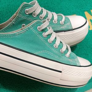 Green Platform Sneakers