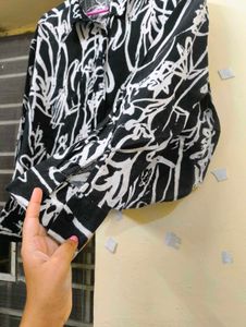 Black &amp; White Patterned Shirt