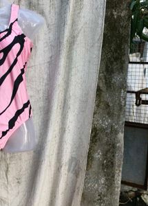 39119. Pink Zebra Print Swimsuit