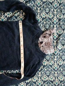 Shirt collar boys sweater