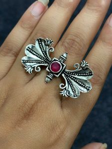 Blue Stone Bird Ring