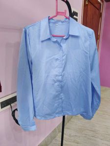 Blue PolySatin Shirt