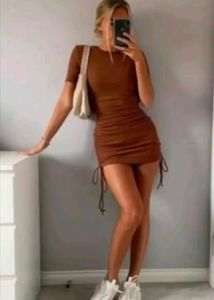 Coffee Brown Bodycon One Piece Dress 🫶🏽🤎