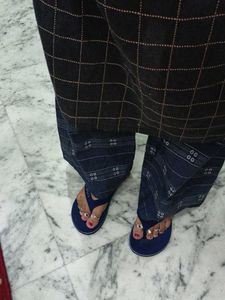 Grey Plaid Kurti Set