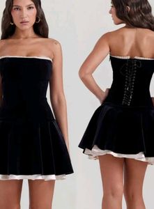 Velvet Corset Mini Dress