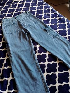 Light Wash Cargo Jeans