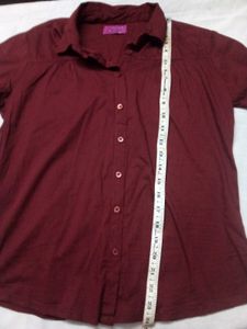 Maroon Cotton Shirt