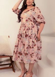Floral Print Midi Dress