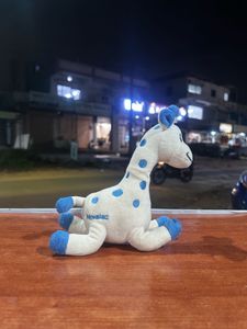 Novalac white and blue giraffe rattle sound toy