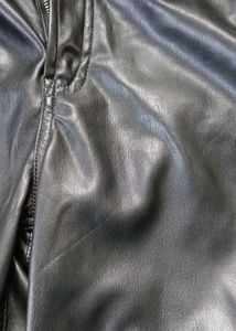 Black Faux Leather Pants